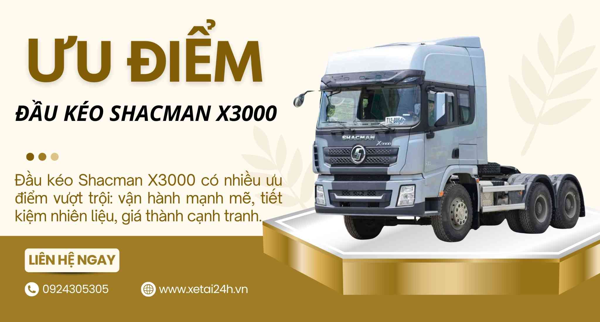 Ưu điểm đầu kéo Shacman X3000